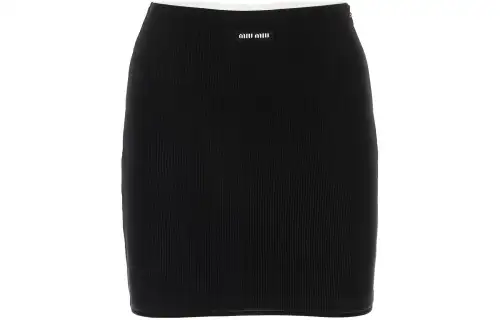 MIU MIU FW23 Casual Short Skirts Women's Black