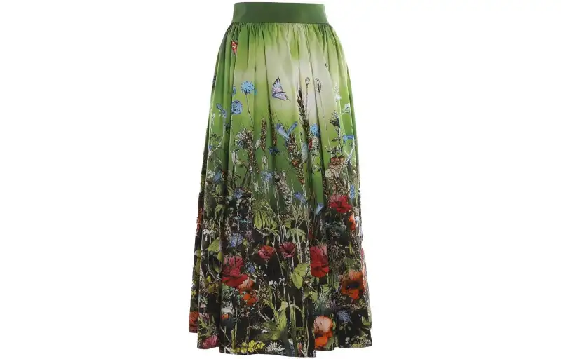 DIOR Casual Long Skirt Women's Green
