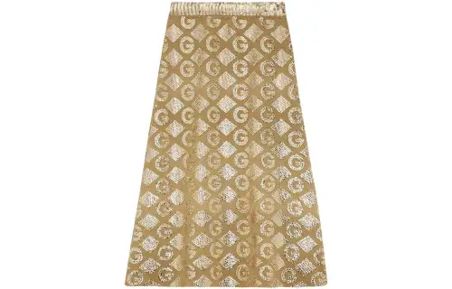 lamé G rhombi jacquard skirt
