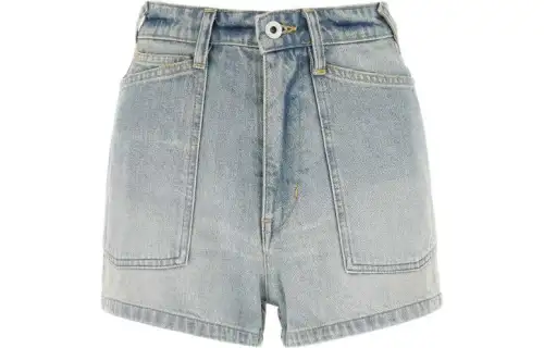 KENZO Logo Patch Denim Shorts