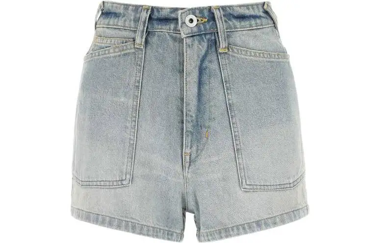KENZO Logo Patch Denim Shorts