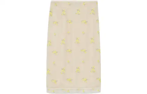GUCCI Casual Long Skirts Women's Ecru Moderate Mid Length Other