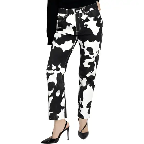 Burberry Jeans Women's Black Moderate Straight Fit Pants