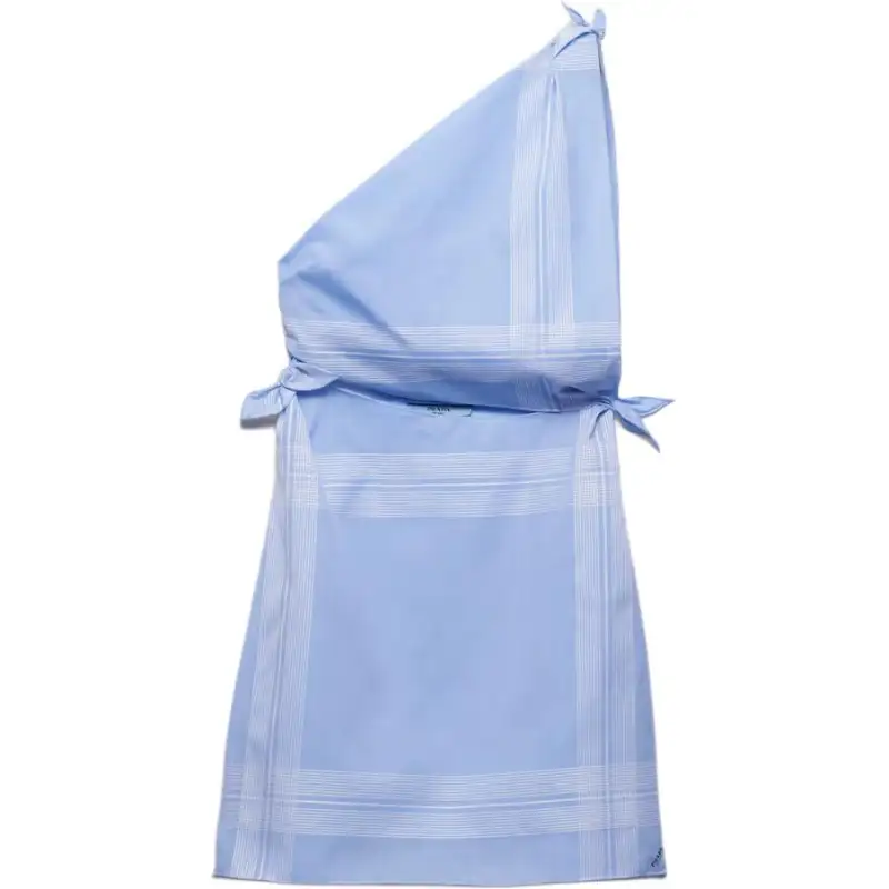 PRADA Checked Cotton Minidress