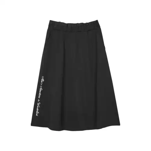 Skechers Casual Long Skirts Women's Carbon Black Moderate Mid Length A Line Skirt