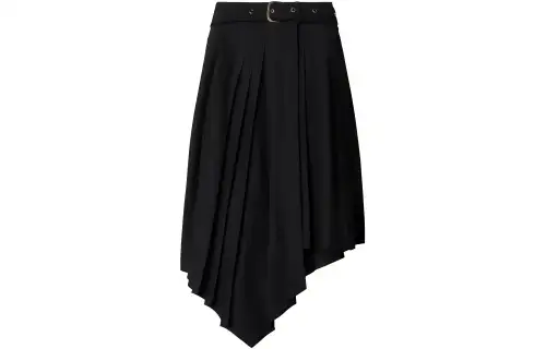 OFF-WHITE Tech Drill pleated asymmetric skirt