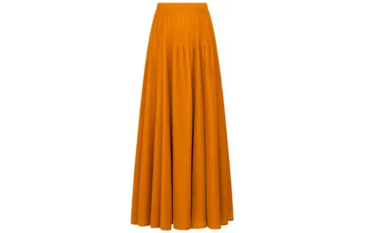 DIOR SS24 Casual Long Skirt Women's Orange