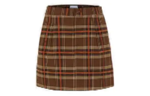 UNIQLO Casual Short Skirts Women's Brown Plaid Short Other