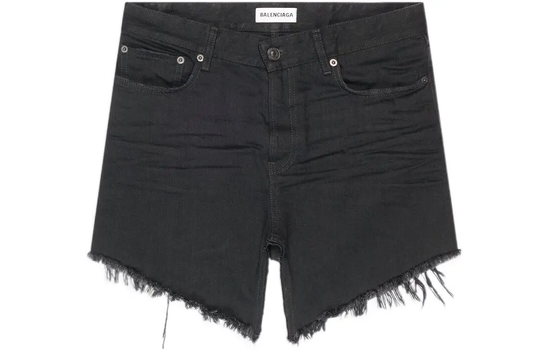 Balenciaga FW22 Denim Short Skirts Women's Black