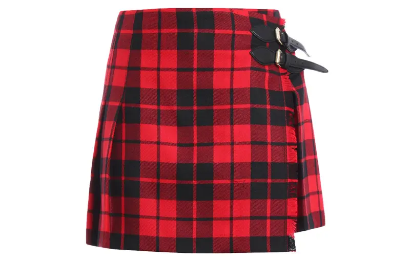 Burberry Leather Short Skirts Women's Multicolor Moderate Short A Line Skirt