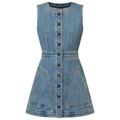 LOUIS VUITTON Button Front Denim Dress