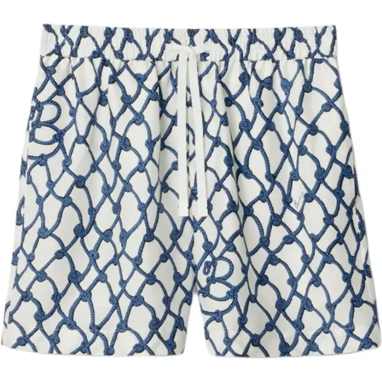 Burberry Allover Knot Printed Drawstring Shorts