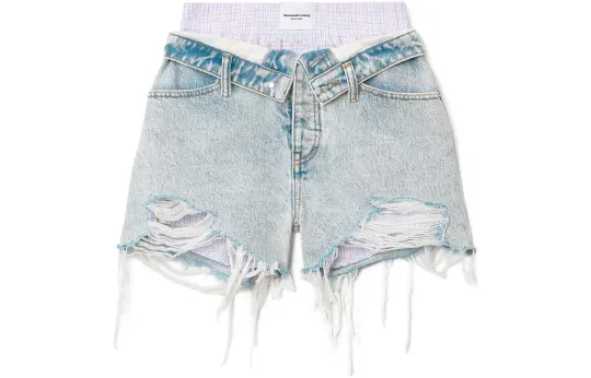 Alexander Wang Denim Shorts Women's Blue Moderate Other