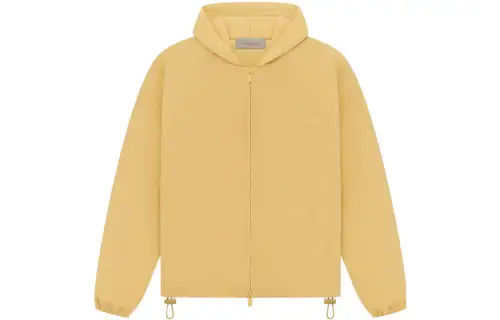Fear of God Essentials Jacket Drop2 SS23 Kids Fullzip Jacket Light tuscan Children's Clothing Letter Logo Print Zipper Boys and Girls Goose Yellow Teenagers