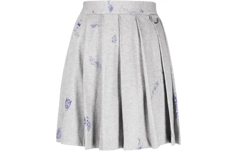 Vetements graphic-print pleated miniskirt