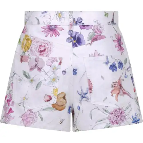 DIOR Denim Shorts Women's White Moderate Straight Fit Pants