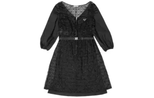 PRADA Long Sleeved Dress Women's Black