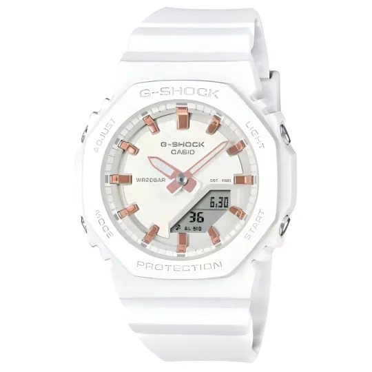 CASIO ANALOG DIGITAL Quartz Movement Resin Strap Watch Women's Watch White Dial
