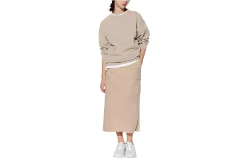 UNIQLO Casual Long Skirt Women's Beige