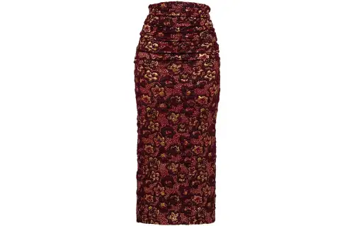 MIU MIU Casual Long Skirts Women's Brown Moderate Mid Length