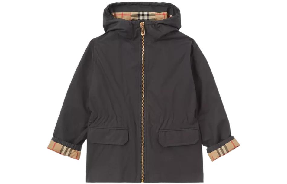 Куртка Burberry С клетчатым подкладом (черная)