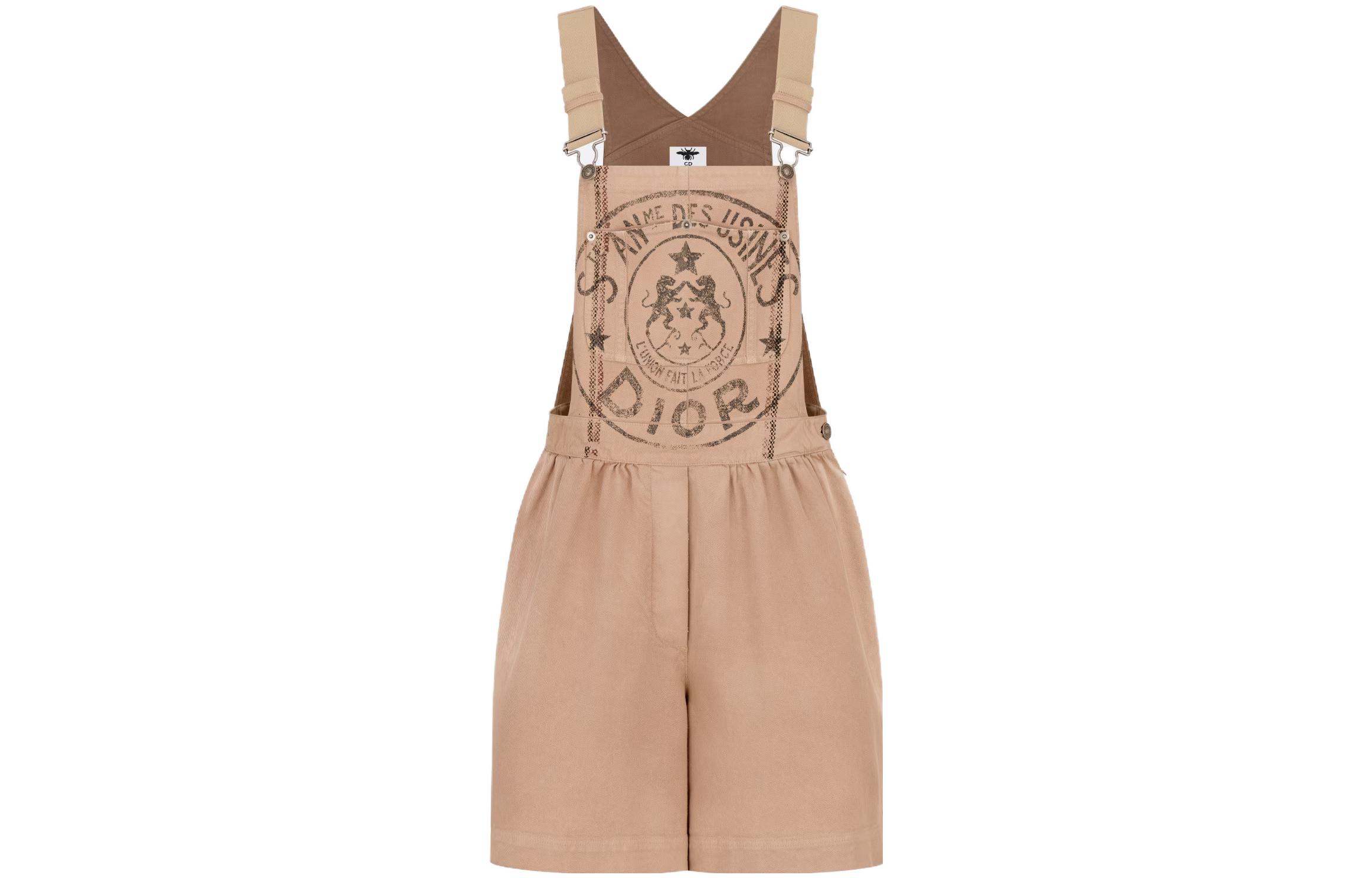 DIOR Dior SS23 Letter Logo Printed Elastic Cargo Shorts Women's Pink