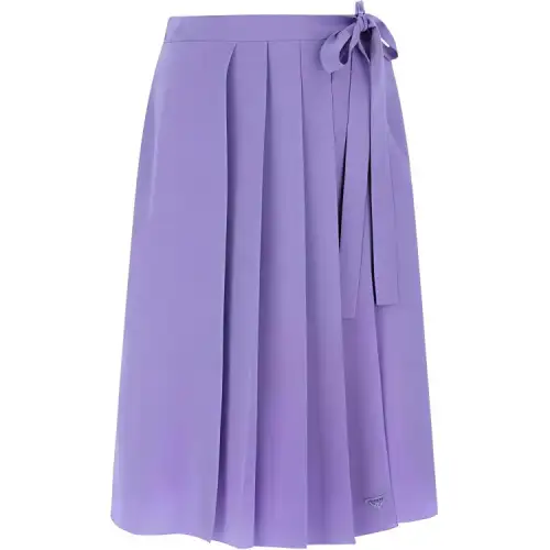 PRADA Pleated Wraparound Skirt