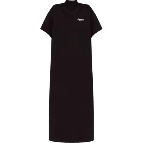 Balenciaga Logo Embroidered T-Shirt Maxi Dress