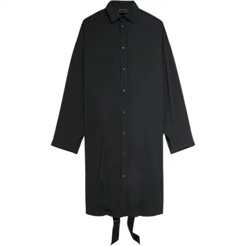 Balenciaga Lace-Up Shirt Dress