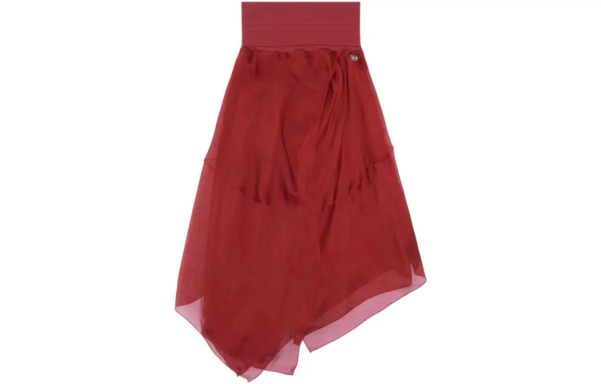 DIESEL Casual Long Skirt Women's Red