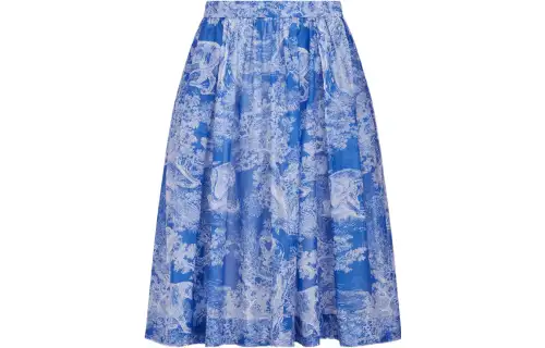 DIOR FW22 Half Length Midi Dress Women's Blue