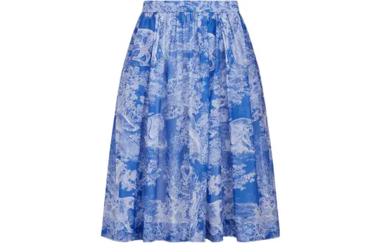DIOR FW22 Half Length Midi Dress Women's Blue