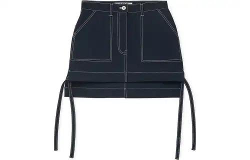 LOEWE Casual Short Skirts Women's Dark Blue Moderate Short Miniskirt