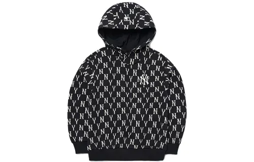 MLB Sweatshirt MONOGRAM presbyopia series hoodie casual letter ruffle collar pullover black children's style