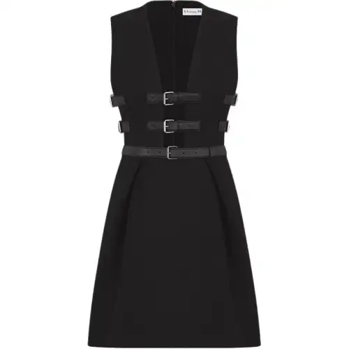 DIOR Sleeveless Dress Women's Black