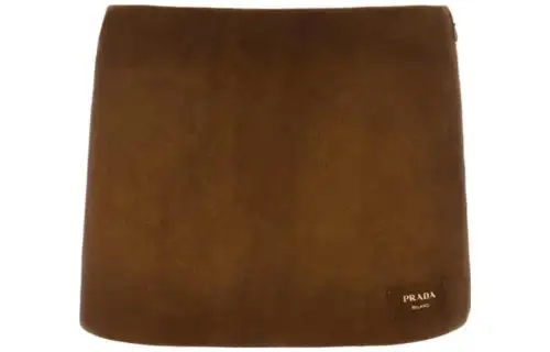 PRADA Denim Short Skirts Women's Brown