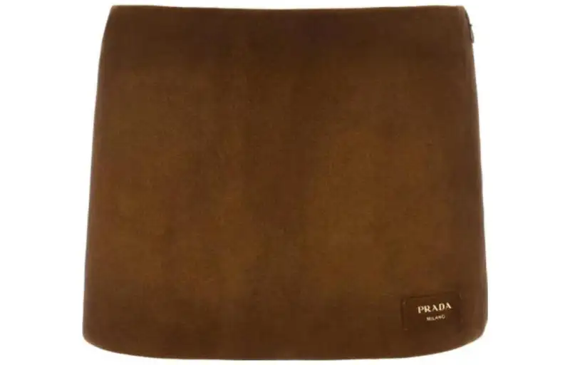 PRADA Denim Short Skirts Women's Brown