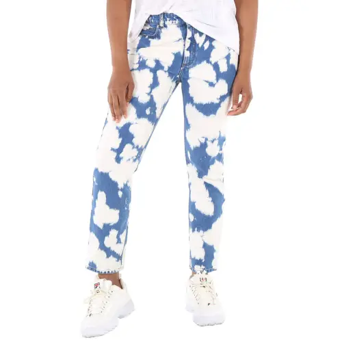 Burberry Jeans Women's Blue Moderate Straight Fit Pants