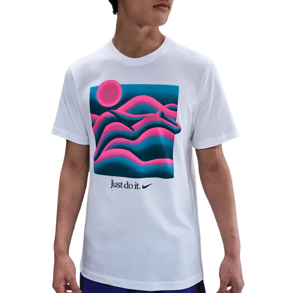 Nike T-Shirts Men's White Crew Neck