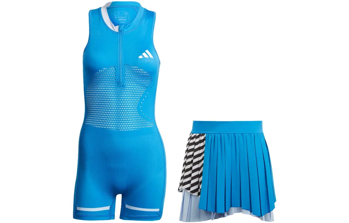 Adidas AEROREADY Two Piece Skirt Sets Women's Crew Neck Moderate Short