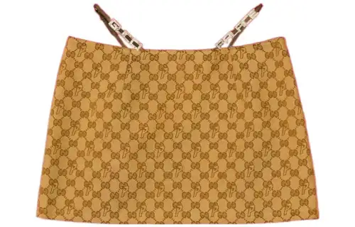 PALACE X GUCCI GG-P Canvas With Lace And Crystal Mini Skirt