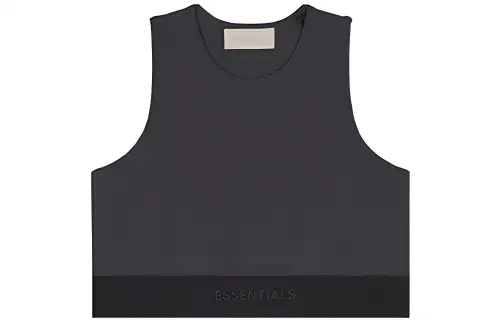 Fear Of God Essentials SS22 Sleeveless Sports Shirts Women's Black Iron Racerback