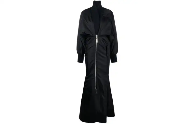 OFF-WHITE padded mermaid jacket dress