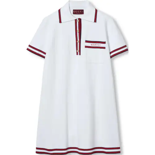 GUCCI Polo Dress With Web Trim