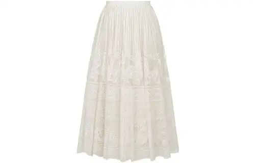 DIOR SS24 Casual Long Skirt Women's Ecru