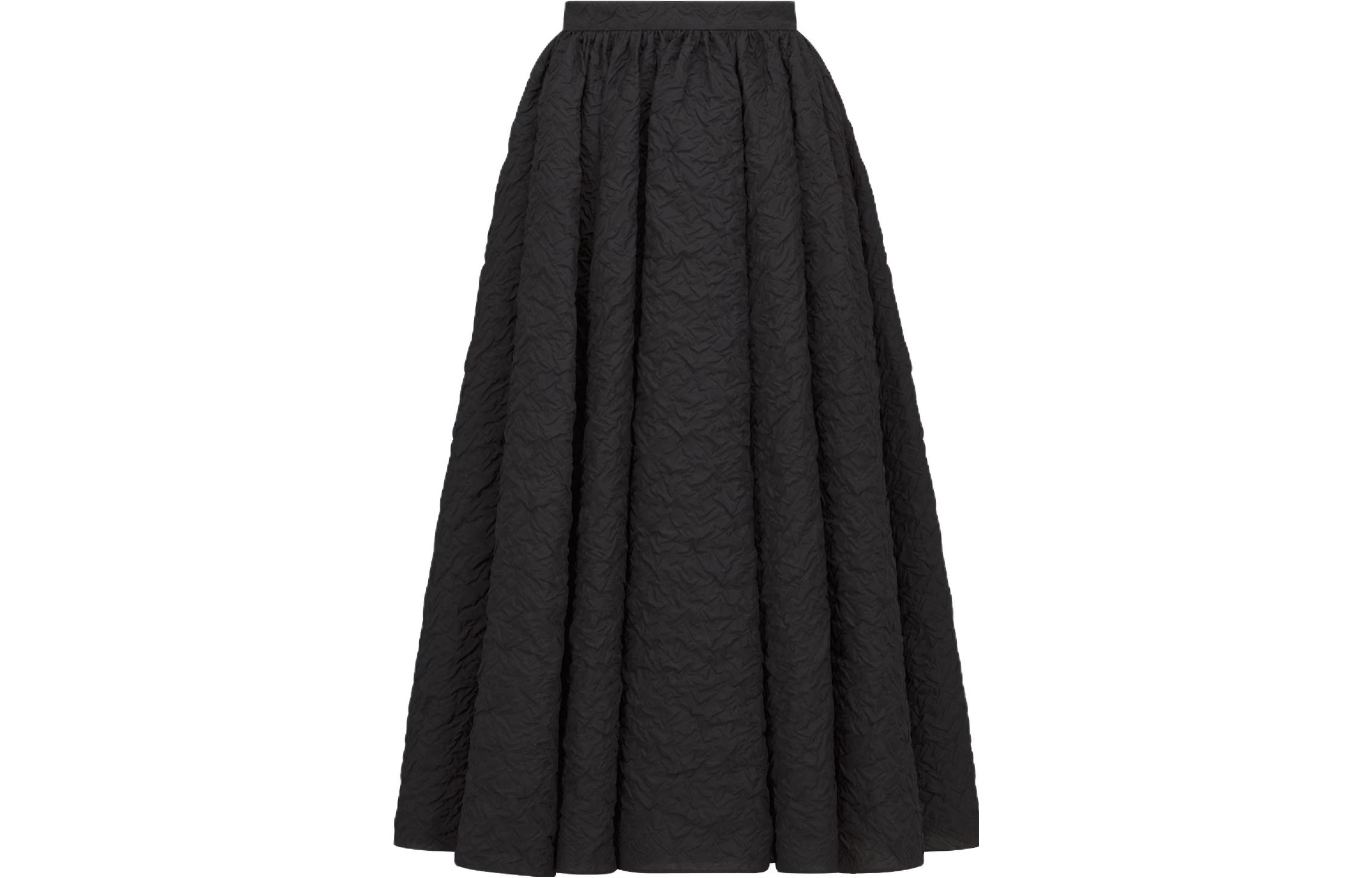 DIOR FW23 Casual Long Skirt Women's Black