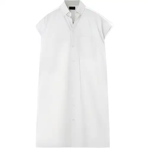 Balenciaga Sleeveless Dress, Loose Fit Women's White