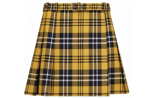 Christian DIOR Checked Belted Mini Skirt