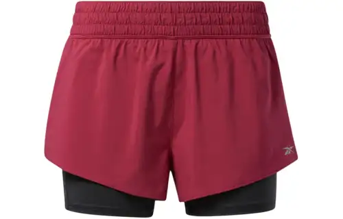 Reebok Wor Run 2 In 1 Short Sports Shorts Women's Red