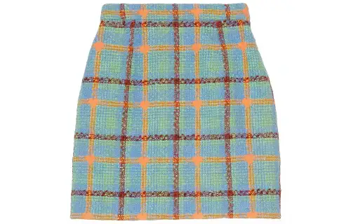 GUCCI Lovelight Tweed Mini Skirt Blue